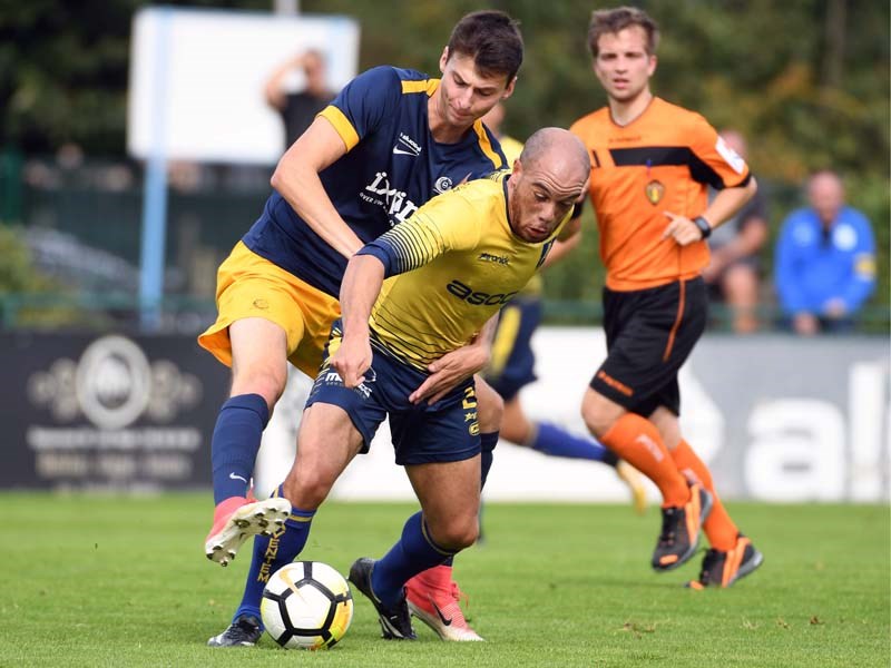 Stein Lemmens versloeg met Sporting zijn ex-club Woluwe-Zaventem. (© foto Jeroen Goolaerts)