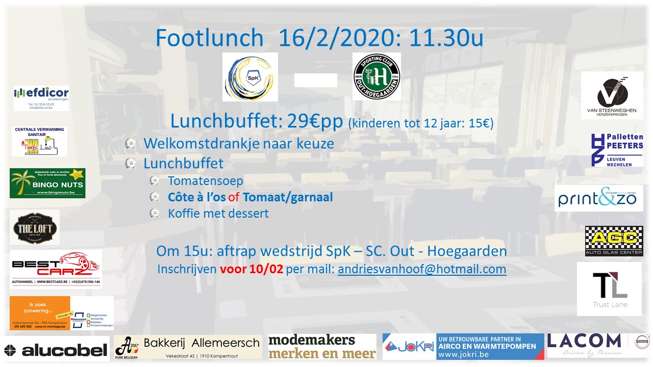 Footlunch 16/2/2020
