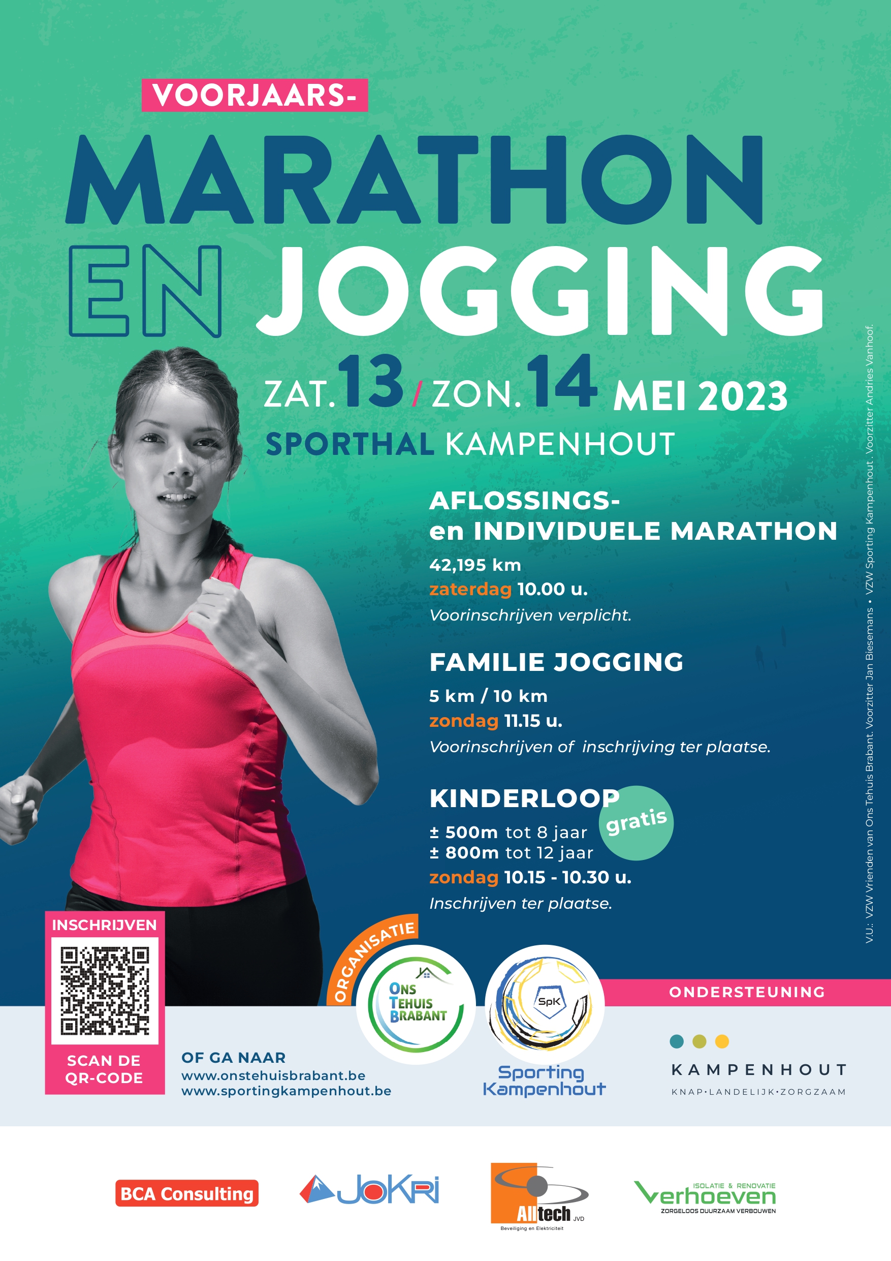 Affiche marathon en jogging
