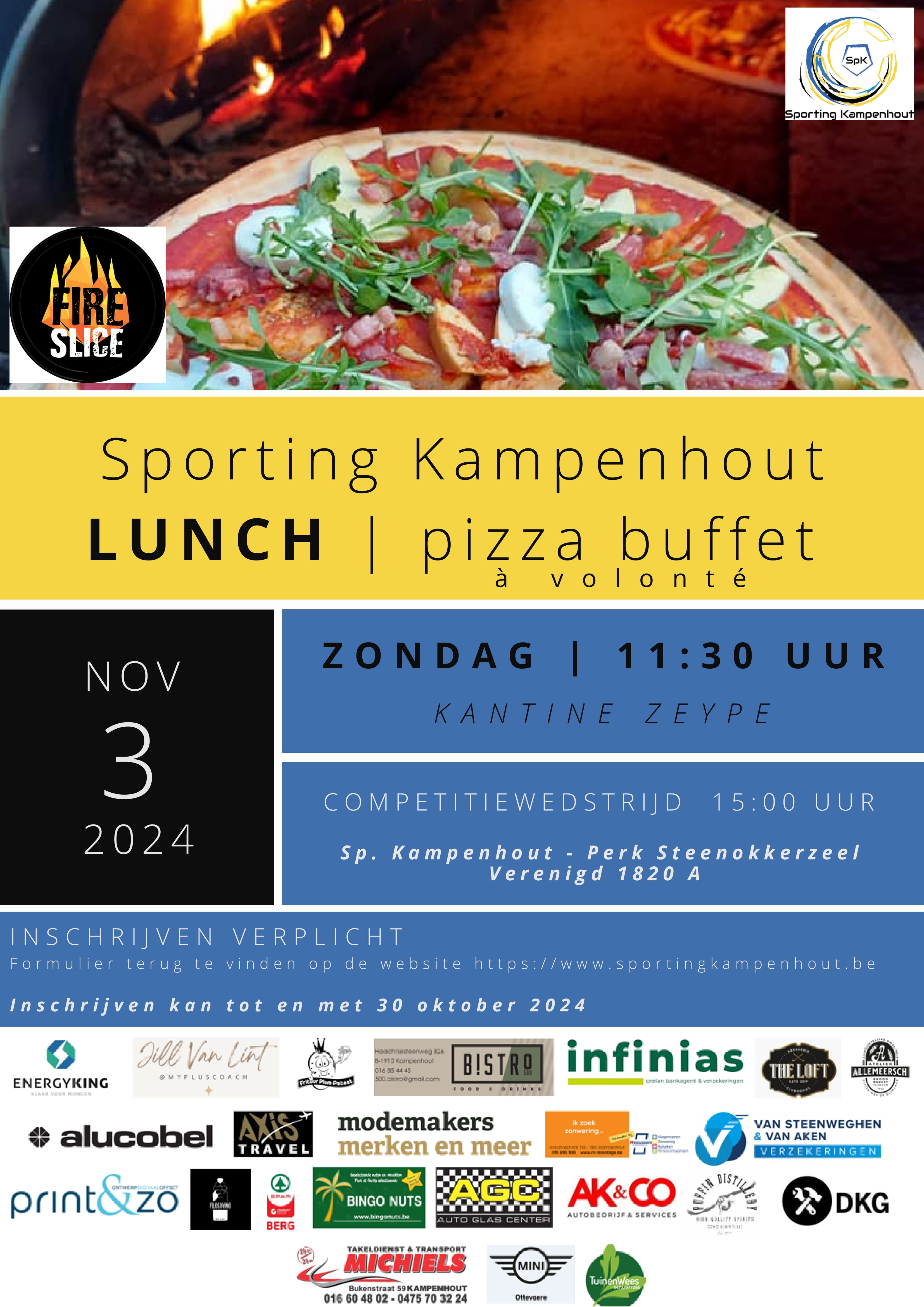 Lunch Pizza Buffet 3 November 2024